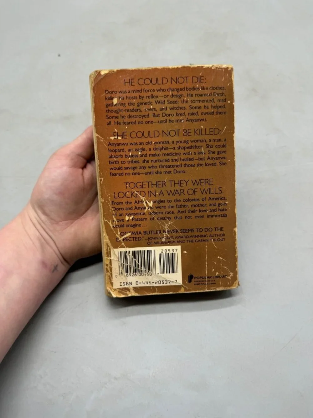 Vintage Octavia E Butler Wild Seed Sci Fi Paperback Book Popular Library Edition